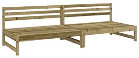vidaXL 2 db kerti tömör impregnált fenyőfa középső kanapé 120 x 80 cm
