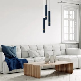 Csillár zsinóron JOKER 3xGU10/8W/230V kék/arany