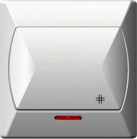 Keresztkapcsoló kapcsoló háttérvilágítással fehér LP-4AS/00 Akcent Ospel