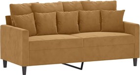vidaXL kétszemélyes barna bársony kanapé 140 cm