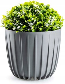 Alacsony kaspó Szürke Stílusos fürdőszoba nappaliba virágtartó gyógynövények 24xh21 cm