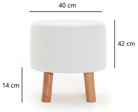 Fehér puff Silindir – Balcab Home