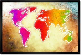 Poszterek keretben 60x40 Világtérkép