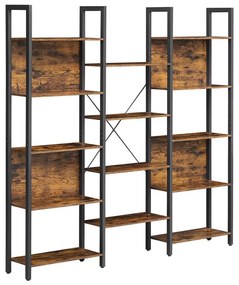 NAVARO könyvespolc barna/fekete