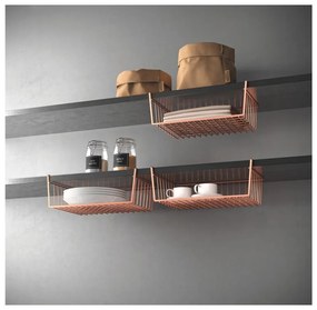 Rézszínű függő tároló, szélesség 40 cm - Metaltex