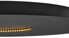 Modern mennyezeti lámpa fekete 60 cm LED-del, 3 lépésben dimmelhető - Morning