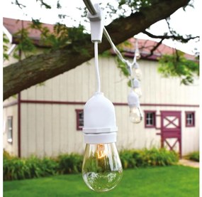 Kültéri fénylánc 15xE27/0,5W/230V 15 m IP44 fehér