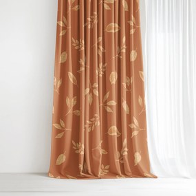 Goldea pamut drapéria - narancssárga őszi levelek 160x150 cm