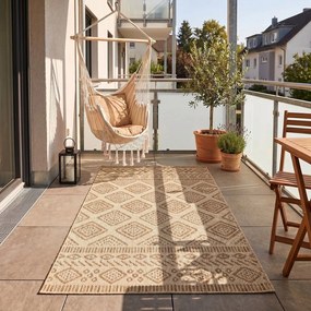 Bézs kültéri-beltéri szőnyeg 60x100 cm Mira 1452 – Ayyildiz Carpets