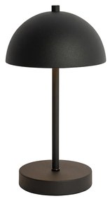 2 darabos kültéri asztali lámpa készlet gomba alakú fekete újratölthető - Keira