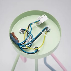 Felületre szerelt OXFORD csillár 3xE27/15W/230V zöld/rózsaszín/kék