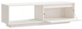 fehér tömör fenyőfa TV-szekrény 110 x 30 x 33,5 cm