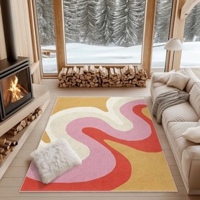 Sárga-rózsaszín mosható futószőnyeg 60x230 cm Raspberry Creamsicle – Mila Home
