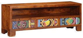 tömör akácfa többszínű TV-szekrény 110x30x40