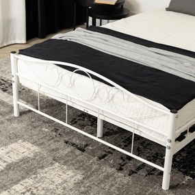 Fehér fém ágykeret. 120x200 cm GRIFFIN