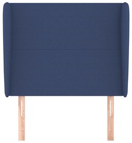 kék szövet fejtámla szárnyakkal 93 x 23 x 118/128 cm