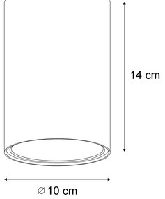 Modern beépíthető spotlámpa bézs GU10 50 mm kerek - Deep