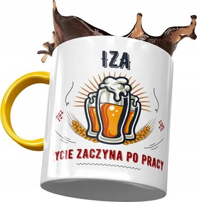 Sárga Bögre Izabella Feleség Barátnő Ajándék Nyomtatott Fotóval