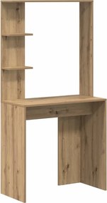 vidaXL Asztal polcokkal Artisan tölgy 78,5 x 37 x 154,5 cm Faanyag