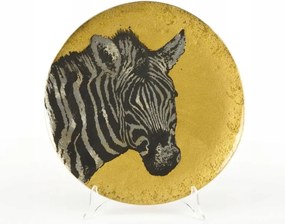 Dekortányér 3932A üveg gyönyörű zebra