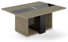 Tárgyalóasztal Trevix 180 x 140 cm, homoki tölgy / fekete