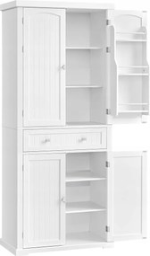 Konyhaszekrény fehér, tálalószekrény fehér Vasagle BBC561W02-2