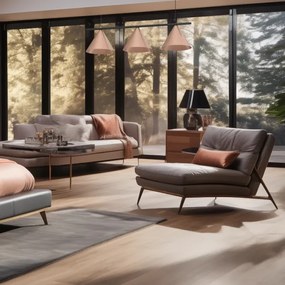 CAPITAL kábeles csillár 3xGX53/15W/230V rózsaarany