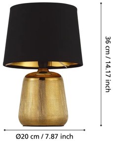 Eglo 99331 - Asztali lámpa MANALBA 1xE14/40W/230V