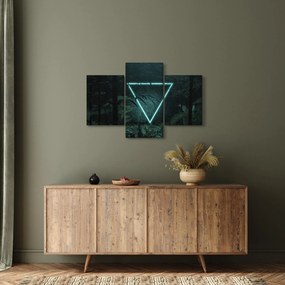 Kép - Neon háromszög a dzsungelben (90x60 cm)