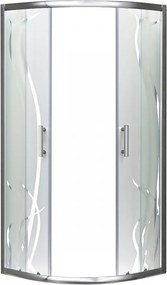 Spirit BAMBOO 80x80x180cm-es íves zuhanykabin, zuhanytálca nélkül