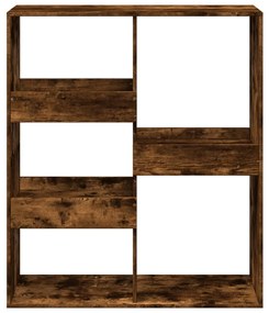 füstös tölgy színű szerelt fa térelválasztó 100 x 33 x 115 cm