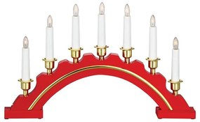 Piros-aranyszínű fénydekoráció karácsonyi mintával Celine – Markslöjd