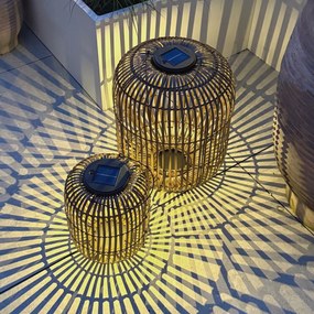 Napelemes Kerti Lámpa Led Lampion Napelemes Ratan Lámpa IP44