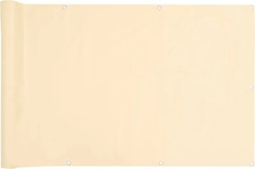 vidaXL krémszínű PVC belátás elleni erkélyparaván 500x120 cm