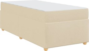 vidaXL Ágykeret matracmal Krém 80 x 200 cm szövet