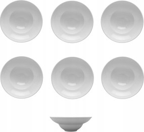 Lubiana Kaszub 6 darabos készlet Mélytányér leveshez, tésztához, 26 cm-es, fehér