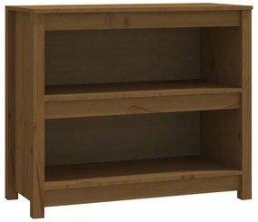 mézbarna tömör fenyőfa faliszekrény 80x35x68 cm
