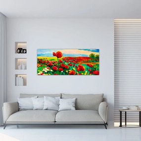 Kép egy mező mákkal (120x50 cm)