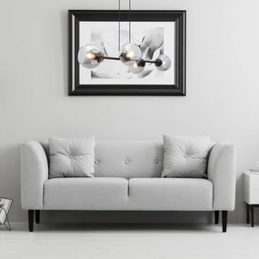 Csillár zsinóron LATIL 4xE27/60W/230V fekete