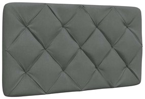 sötétszürke szövet ágykeret LED-es matrac nélkül 80x200 cm