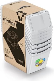 PROSPERPLAST SORTIBOX hamuszĂŒrke 4 db-os hulladĂ©kgyƱjtĆ kĂ©szlet, tĂ©rfogat 4x20L