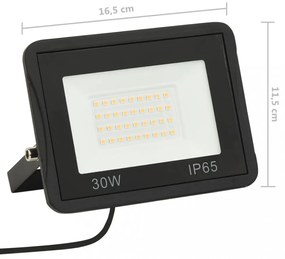 meleg fehér fényű LED-es reflektor 30 W