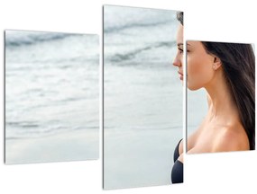 Egy nő képe a tengerparton (90x60 cm)