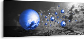 Világoskék gömbök képe (120x50 cm)