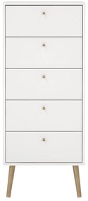 Fehér magas komód 50x120 cm Bodo – Tvilum