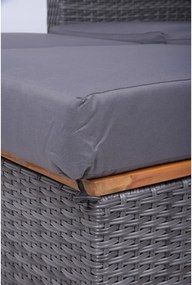 Szürke műrattan kerti kanapé Bari – Garden Pleasure