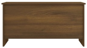 Barna tölgyszínű szerelt fa dohányzóasztal 102x55,5x52,5 cm