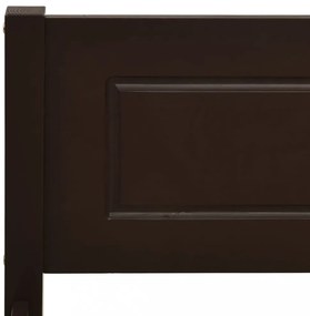 sötétbarna tömör fenyőfa ágykeret 200 x 200 cm