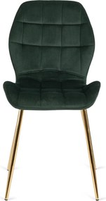 Szék zöld színben, bársony kárpittal. LUCKY