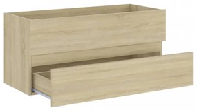 sonoma tölgy színű szerelt fa mosdószekrény 100 x 38,5 x 45 cm